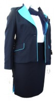Ref.04520 - Senhora - Blazer - Modelo AAS - com 1 botão frontal e gola e vivos noutra cor